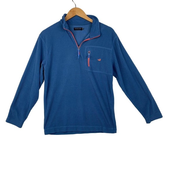 Southern Marsh Blue Fieldtec Waffle Grid Fleece Long Sleeve Pullover Men Size XS - Picture 1 of 6